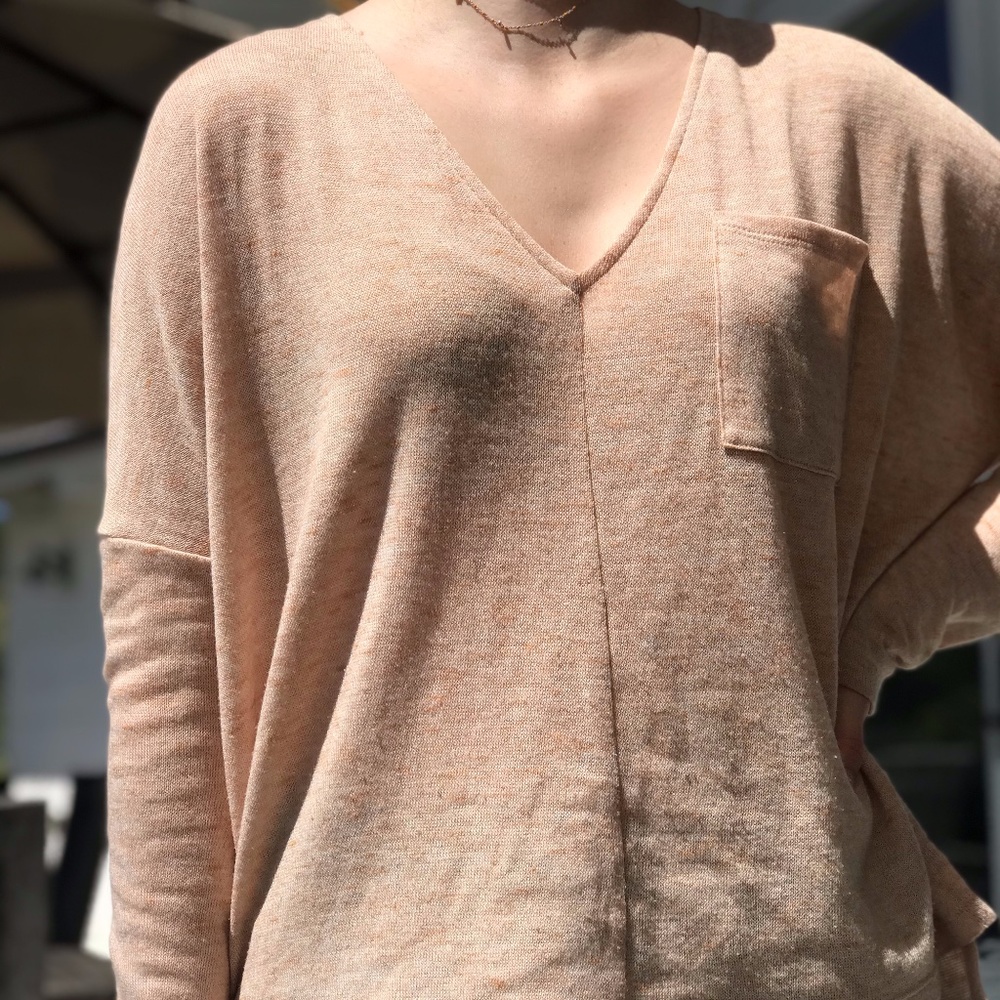 BDG Cream V-Neck Sweater